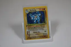 1999 Pokemon Deck Exclusive 1st Edition Base Set Holo Card: Machamp (8/102) - HP - Image 1