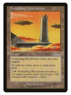 Forbidding Watchtower MTG Urza's Legacy Ucommon LP Lightly Played Single Card - Image 1