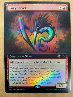 MTG 1x FOIL Fury Sliver # 638 Secret Lair Drop Magic the Gathering Card x1 NM - Image 1