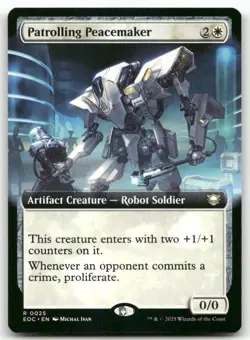 Patrolling Peacemaker (Extended Art) 25 MTG Commander: Edge of Eternities R NM - Image 1