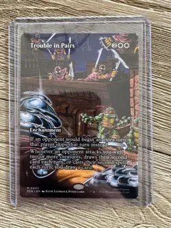 Trouble in Pairs (Borderless) Teenage Mutant Ninja Turtles MTG Regular - Image 1