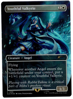 Youthful Valkyrie 1588 Rainbow Foil English Borderless Secret Lair MTG Near Mint - Image 1