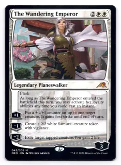 The Wandering Emperor NM Kamigawa Neon Dynasty 042/302 MTG Regular - Image 1