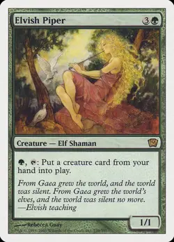 9th Edition MTG 1 Elvish Piper Magic - Image 1