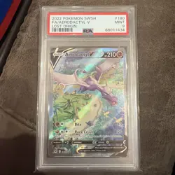 Pokemon Aerodactyl V Lost Origin Full Alt Art #180 PSA 9 Mint - Image 1
