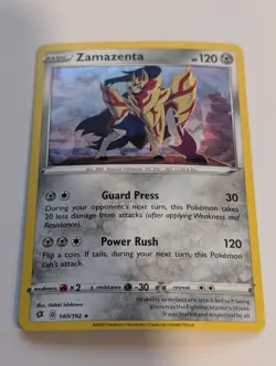 Zamazenta 140/192 Cracked Ice Rebel Clash Pokemon Holo Foil Nice! - Image 1