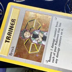 POKEMON TCG 1st Edition BROCK 15/132 Gym Heroes HOLO Foil Rare MP - Image 4