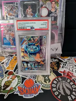 2024 Pokemon Stellar Crown Squirtle Illustration Rare #148/142 PSA 10 - Image 1