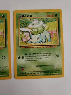 Pokemon Base Set Bulbasaur 44/102 All Three – Vintage 1999 – As Pictured 001 - Image 4
