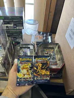 Pokemon XY Evolutions Booster Packs Lot Of 2 Minty Fresh Out Of Tin - Image 1