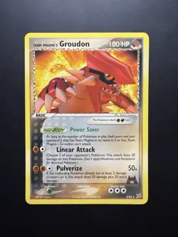 [NM+] TEAM MAGMA'S GROUDON 2004 POKEMON EX TEAM MAGMA VS AQUA RARE 9/95 - Image 1