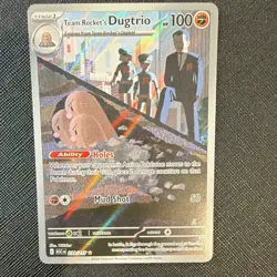 Pokemon Team Rocket's Dugtrio 239/217 Stage 1 100 HP Full Art Rare Holo - Image 1
