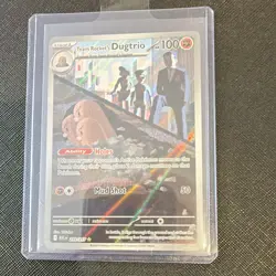 Pokemon Team Rocket's Dugtrio 239/217 Stage 1 100 HP Full Art Rare Holo - Image 2