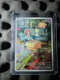 Pokemon Ralts Illustration Rare Full Art Holo 211/198 Scarlet & Violet 2023 - Image 1