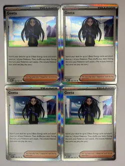 Geeta Playset 188/197 4X Obsidian Flames Pokemon TCG Holo Rare NM - Image 1