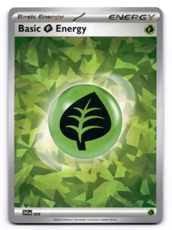 Holo Grass Energy NM SVE009 Cracked Ice Holo Pokemon TCG - Image 1