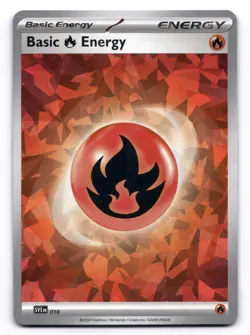 Holo Fire Energy NM SVE 010 Cracked Ice Scarlet & Violet Pokemon TCG Common - Image 1