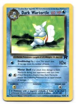 Dark Wartortle LP 46/82 Unlimited Team Rocket Pokemon TCG Regular - Image 1