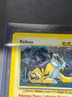 Pokemon TCG Raikou 13/64 Neo Revelation Holo Swirl MP to HP Ungraded Raw - Image 3