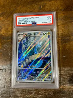 POKEMON 2023 Mew En 151 Illustration Rare DRAGONAIR #181 PSA 9 Mint Rare 2 - Image 1