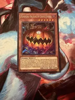 Yu Gi Oh! Pumpking The King of Grave Ghost MZMU-EN001 Secret Rare NM - Image 1