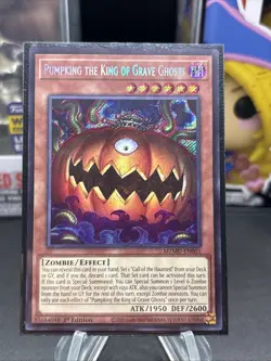 Pumpking the King of Grave Ghosts MZMU-EN001 Secret Rare Yugioh Maze of Muertos - Image 2