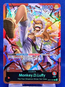 Monkey.D.Luffy ST21-001 L [FOIL] | NM | St. Deck EX: Gear 5 | One Piece TCG | EN - Image 1