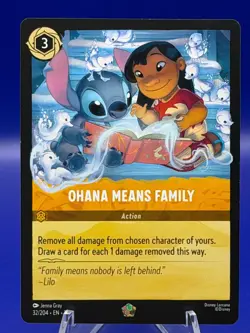 Disney Lorcana Winterspell Ohana Means Family 32/204 Non-Foil Action NM - Image 1