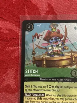 FOIL Lorcana Azurite Sea - Stitch - Alien Buccaneer | 72/204 | M/NM | FOIL - Image 3