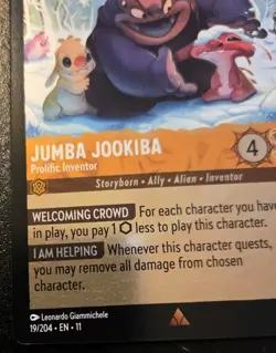 Jumba Jookiba - Prolific Inventor 19/204 Cold Foil Rare Winterspell Lorcana TCG - Image 4