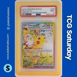 2024 POKEMON SURGING SPARKS #238/191 PIKACHU EX SPECIAL ILLUSTRATION RARE PSA 9 - Image 1