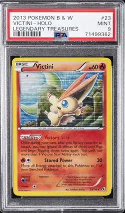 2013 POKEMON B&W LEGEND TREASURES #23 VICTINI-HOLO PSA 9 - Image 1