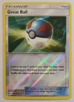 Pokemon GREAT BALL Trainer 60/73 Reverse Holo Shining Legends - Near Mint 🍒 - Image 2