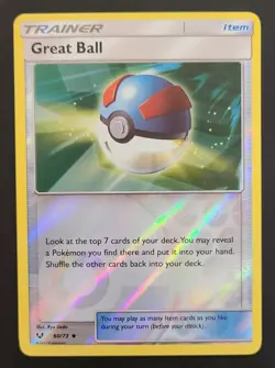 Pokemon GREAT BALL Trainer 60/73 Reverse Holo Shining Legends - Near Mint 🍒 - Image 4