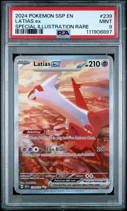 Latias Ex Pokemon Ssp En-Surging Sparks 239 PSA 9 - Image 1