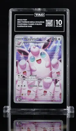 Wigglytuff 105/094 Slab - Pokemon Phantasmal Flames - Graded - TAG 10 GEM MINT - Image 1