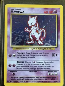 Mewtwo 1999 Holo Foil Pokemon TCG 10/102 EXCELLENT CONDITION - See Pics - Image 1