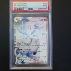 Pokemon Reshiram Black & White Full Art Holo Ultra Rare 113/114 PSA 9 - Image 1