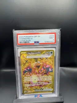 Pokemon Charizard ex Obsidian Flames Gold Hyper Rare Holo 228/197 PSA 9 MINT - Image 1