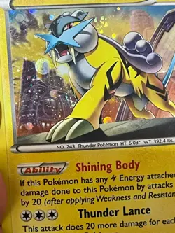 POKEMON RAIKOU 055/162 RARE COSMOS HOLOFOIL WITH SWIRL BREAKTHROUGH MP CARD - Image 3