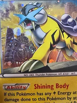 POKEMON RAIKOU 055/162 RARE COSMOS HOLOFOIL WITH SWIRL BREAKTHROUGH MP CARD - Image 5