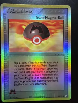 LP Pokemon Team Magma Ball Reverse Holo Card 80/95 Team Magma vs Team Aqua - Image 1