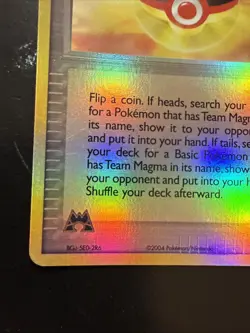 LP Pokemon Team Magma Ball Reverse Holo Card 80/95 Team Magma vs Team Aqua - Image 5