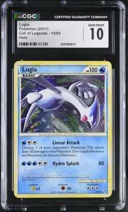 CGC 10 GEM MINT Lugia 2011 Call of Legends 15/95 Holo Pokemon Card - Image 1