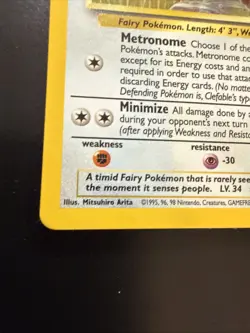 Pokemon Clefable Holo Rare Card 5/130 Base Set 2 - Image 5