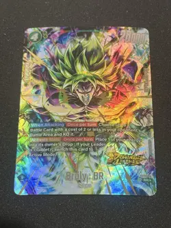 Broly BR FS10-14 Bonus Pack Promo Alt Art Gold Dragon Ball Card English Fusion - Image 1