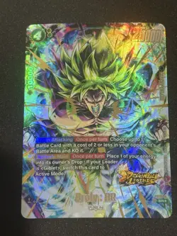 Broly BR FS10-14 Bonus Pack Promo Alt Art Gold Dragon Ball Card English Fusion - Image 2