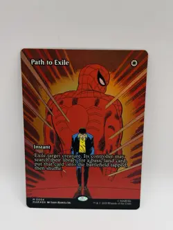 2025 MTG MARVEL'S SPIDER-MAN BORDERLESS PATH TO EXILE 0004 FOIL (RARE) - Image 1