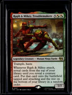 Raph & Mikey, Troublemakers - 167 - TMT - NM - MTG Magic the Gathering - Image 1