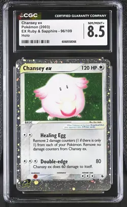 CGC 8.5 Chansey ex 2003 EX Ruby & Sapphire 96/109 Holo Pokemon Card - Image 1